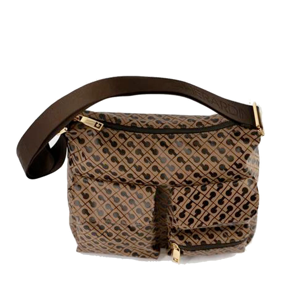 Borsa Donna a Tracolla Multitasche GHERARDINI in Tessuto Softy Colore Toffee