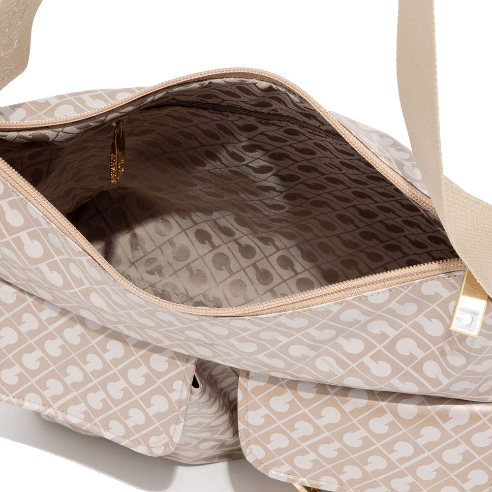 Borsa Donna a Tracolla Multitasche GHERARDINI in Tessuto Softy colore Creta