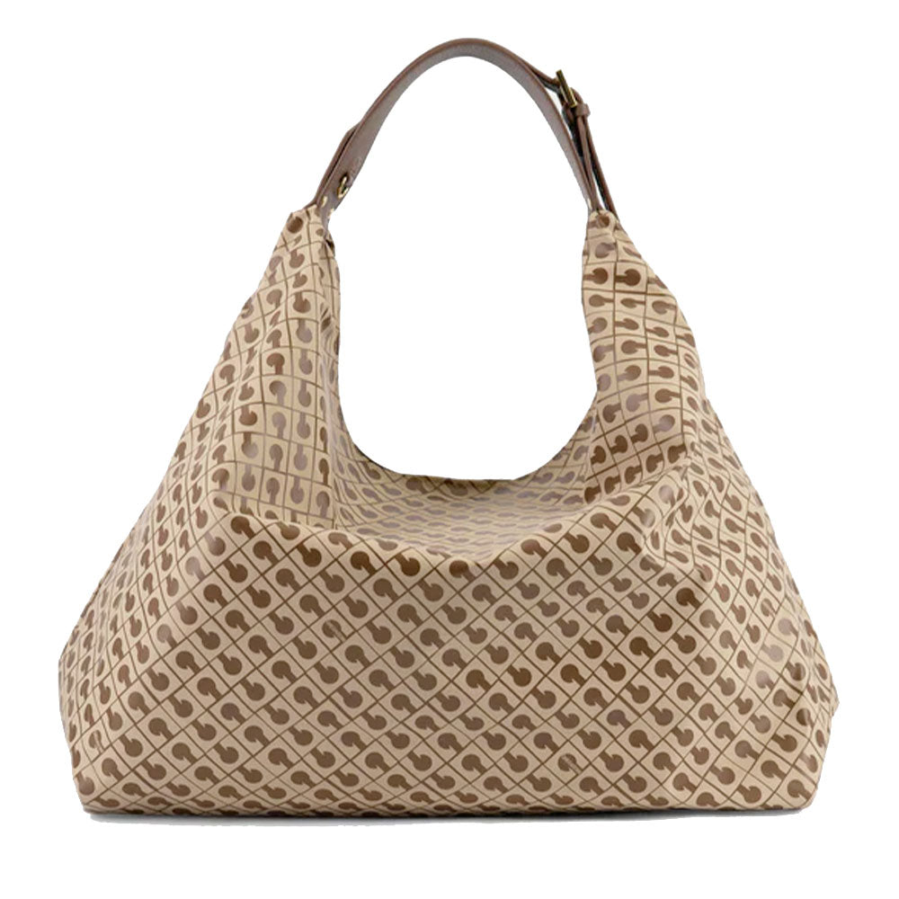 Borsa Donna a Spalla GHERARDINI linea Amazzonia in Tessuto Softy colore Tabacco - Burro