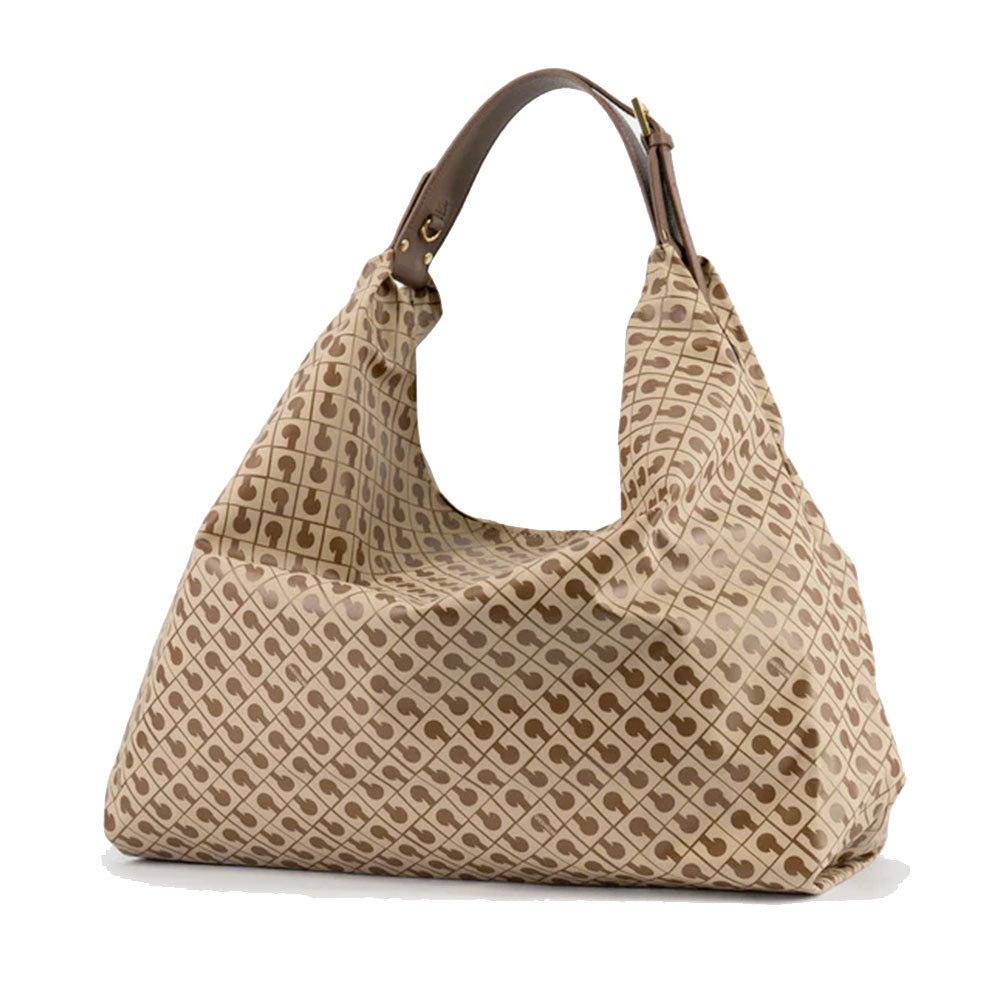 Borsa Donna a Spalla GHERARDINI linea Amazzonia in Tessuto Softy colore Tabacco - Burro