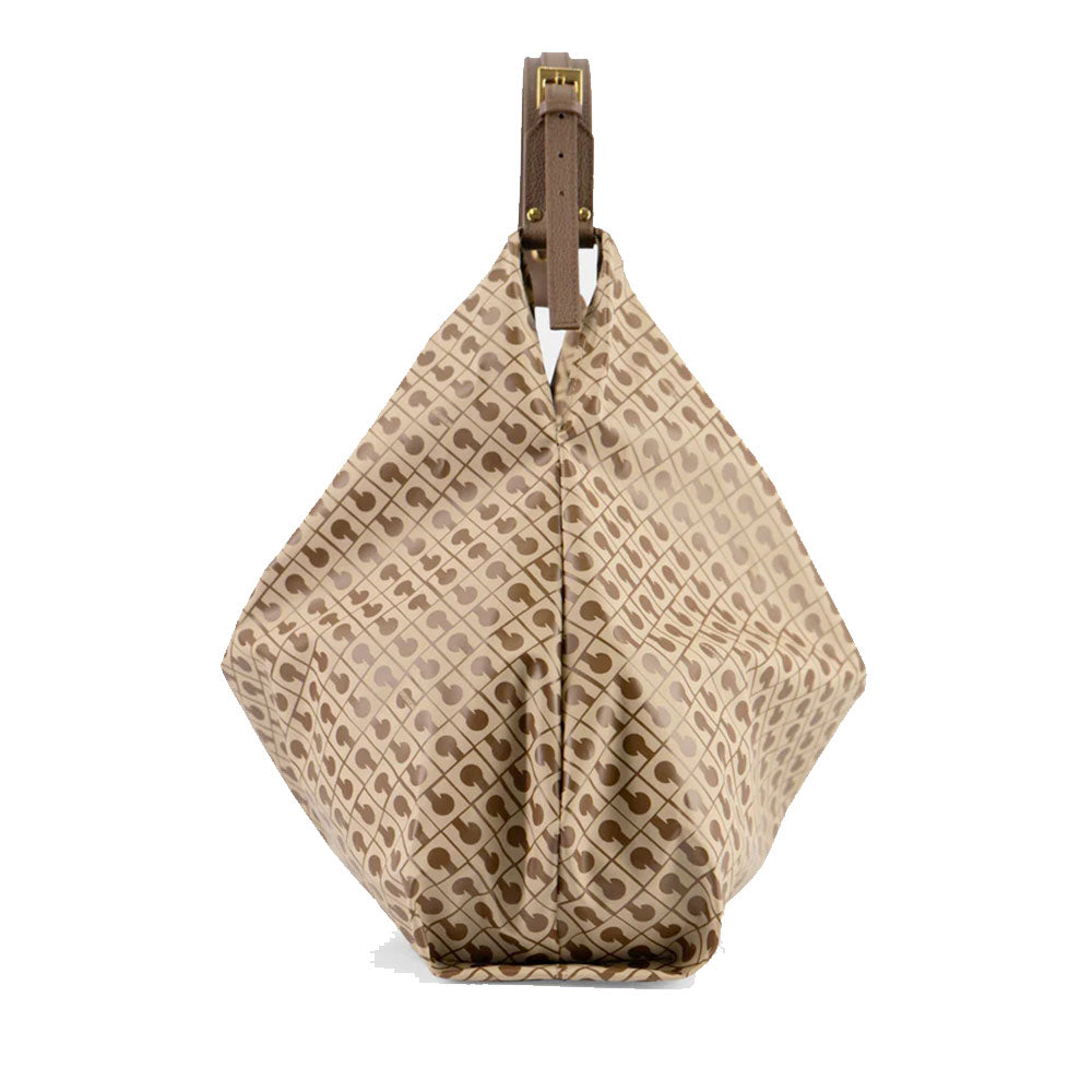 Borsa Donna a Spalla GHERARDINI linea Amazzonia in Tessuto Softy colore Tabacco - Burro