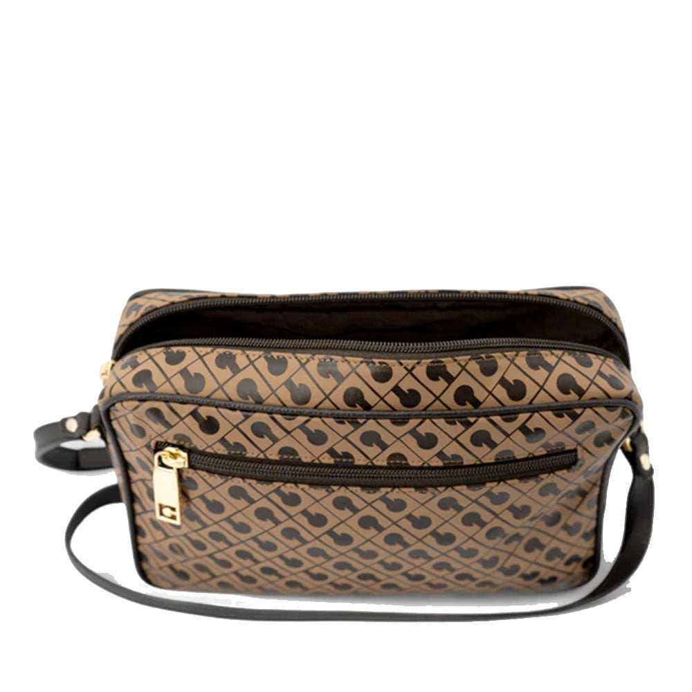 Damen-Umhängetasche GHERARDINI aus Softy-Stoff in Toffee