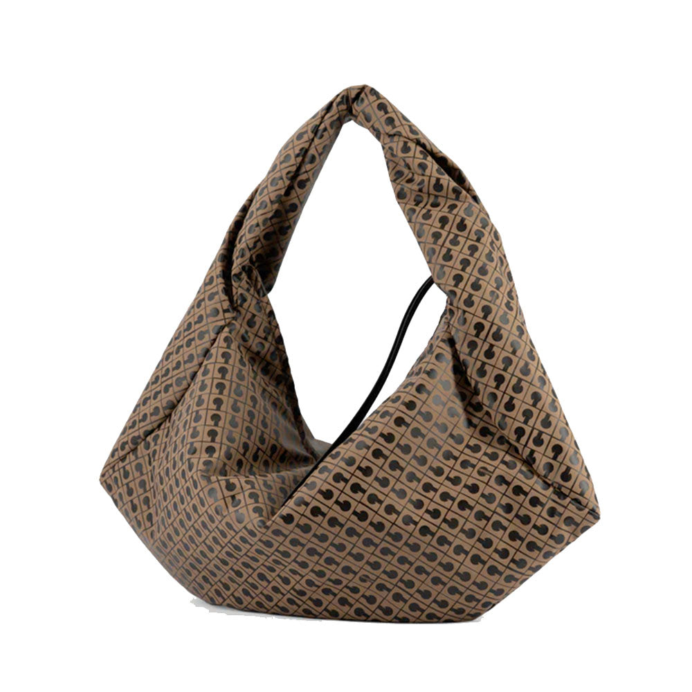 Hobo Bag Large GHERARDINI in Tessuto Softy colore Toffee