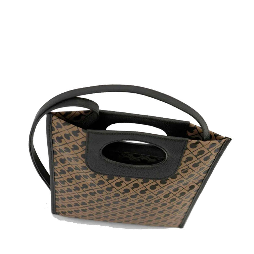 Borsa Donna Mano GHERARDINI linea Mini Piattina in Tessuto Softy Toffee