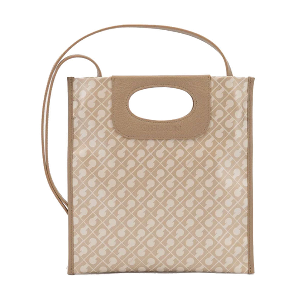 Borsa Donna Mano GHERARDINI linea Mini Piattina in Tessuto Softy colore Creta