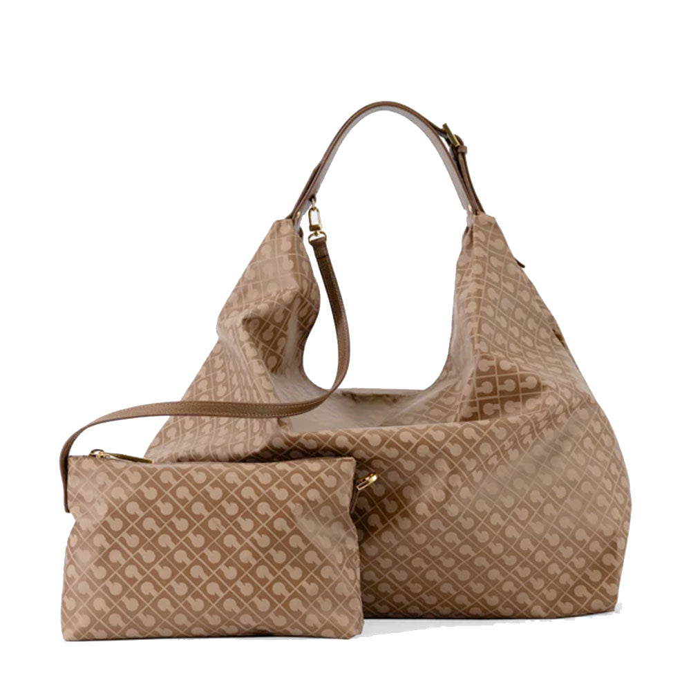 Women's Chestnut Softy Fabric Shoulder Bag GHERARDINI Amazzonia