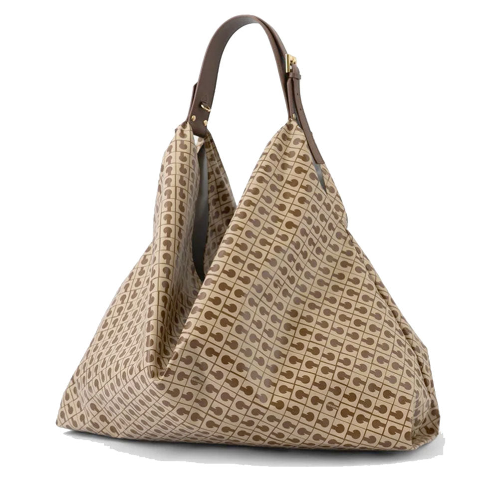 Borsa Donna a Spalla GHERARDINI linea Amazzonia Maxi in Tessuto Softy Tabacco Burro