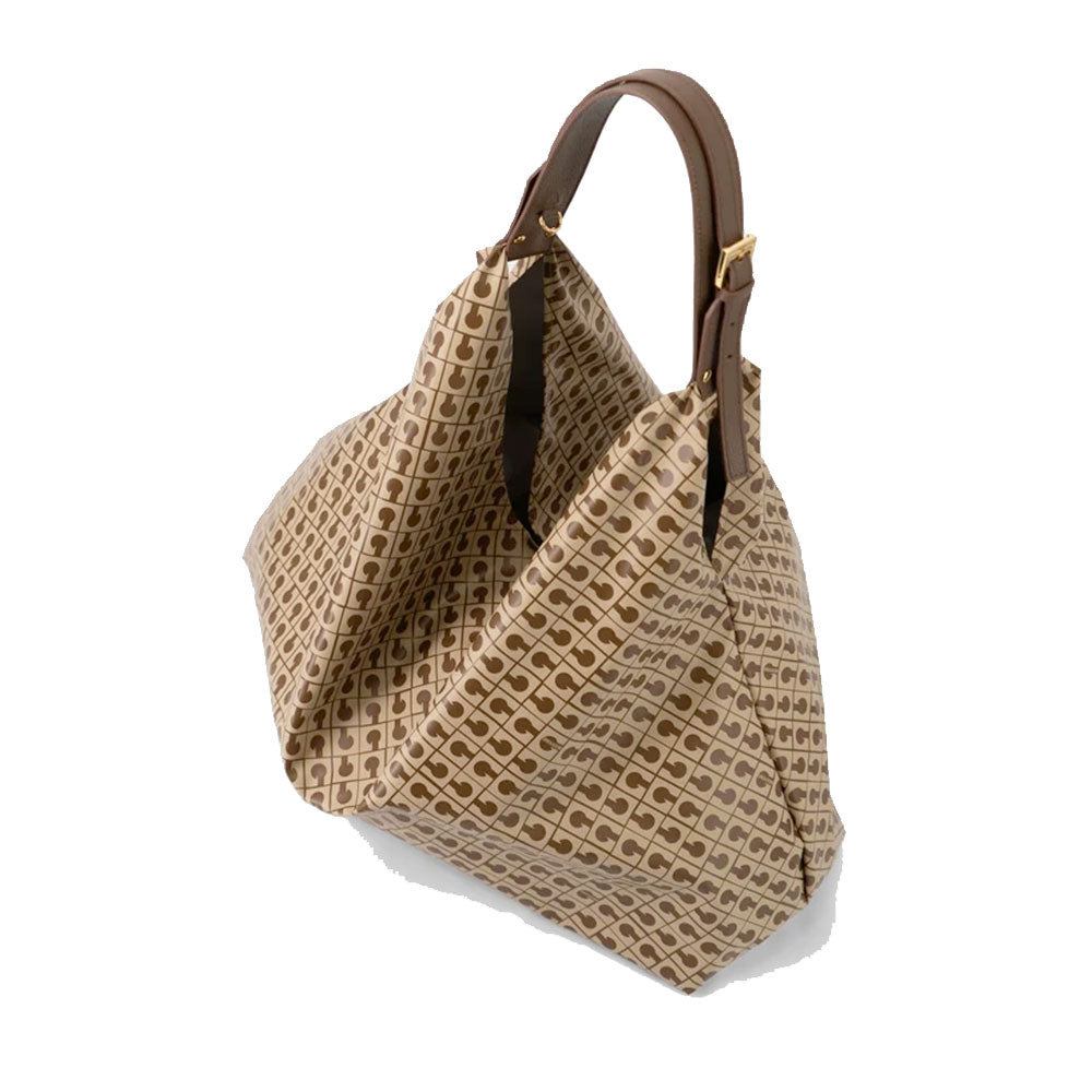 Borsa Donna a Spalla GHERARDINI linea Amazzonia Maxi in Tessuto Softy Tabacco Burro