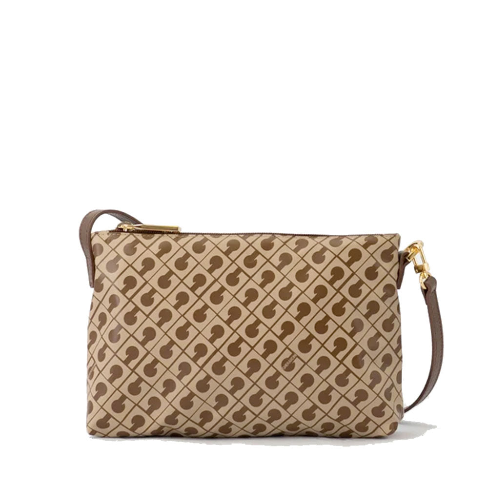 Borsa Donna a Spalla GHERARDINI linea Amazzonia Maxi in Tessuto Softy Tabacco Burro