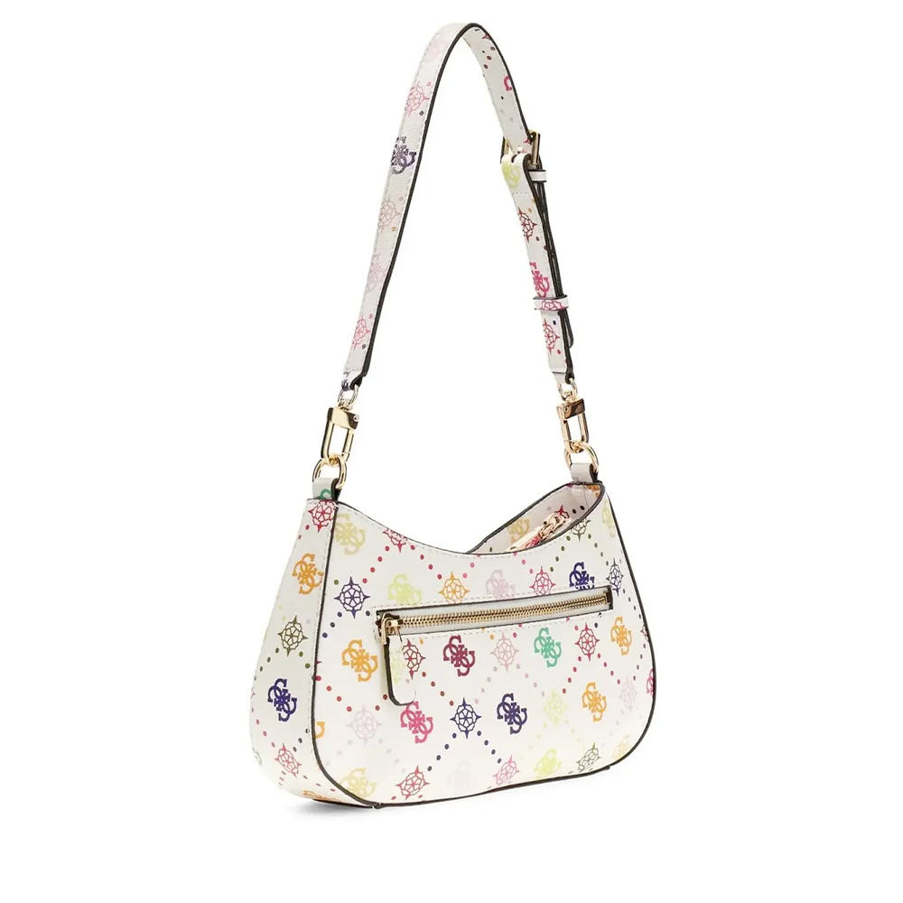 Borsa Donna Hobo a Spalla GUESS Linea Emelie Colore Multi Logo