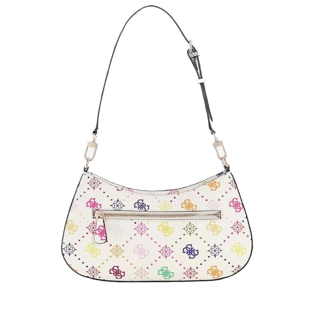 Borsa Donna Hobo a Spalla GUESS Linea Emelie Colore Multi Logo