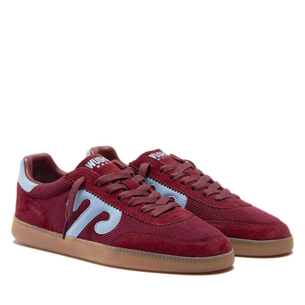 Sneakers Donna WUSHU RUYI Gong 76 in Suede Nylon e Pelle Bordeaux e Light Blue