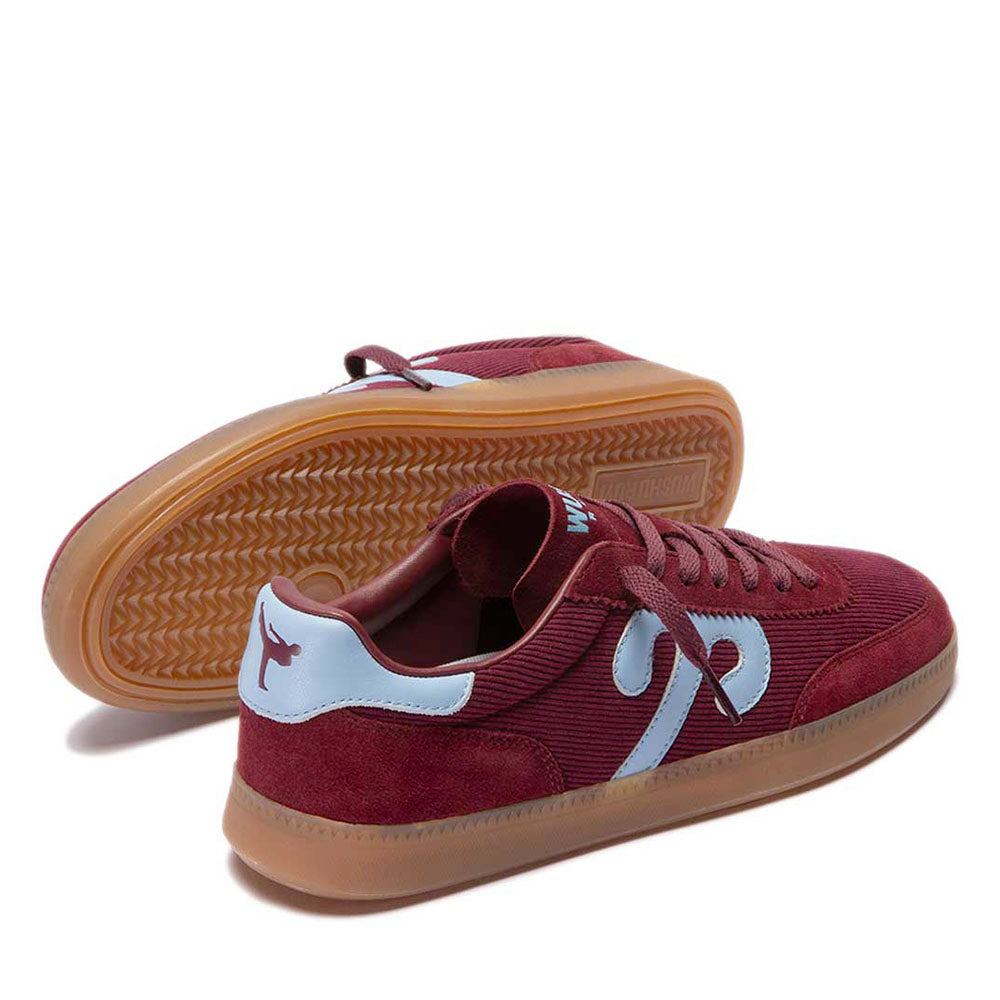 Sneakers Donna WUSHU RUYI Gong 76 in Suede Nylon e Pelle Bordeaux e Light Blue