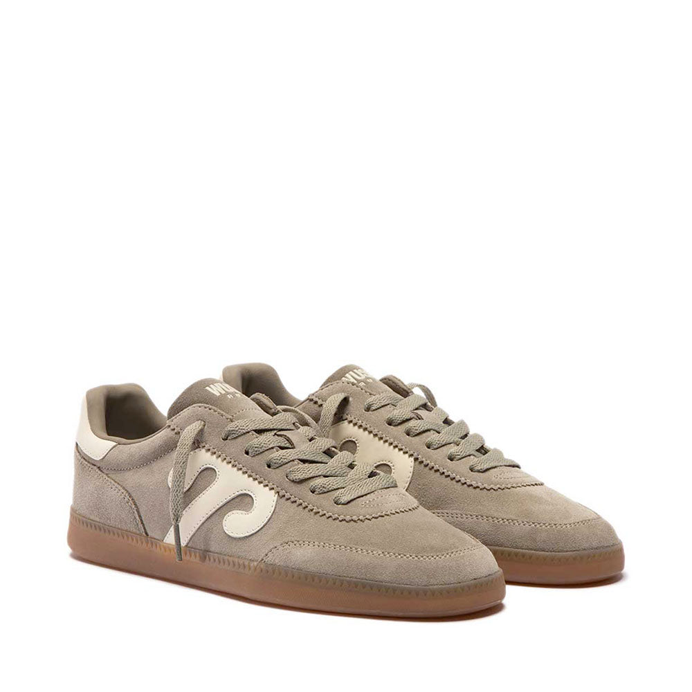 Sneakers Donna WUSHU RUYI Gong 92 in Suede e Pelle Beige