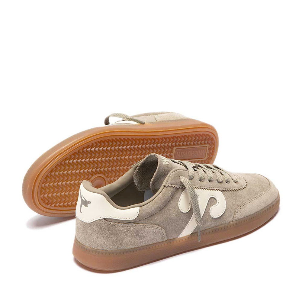 Sneakers Donna WUSHU RUYI Gong 92 in Suede e Pelle Beige