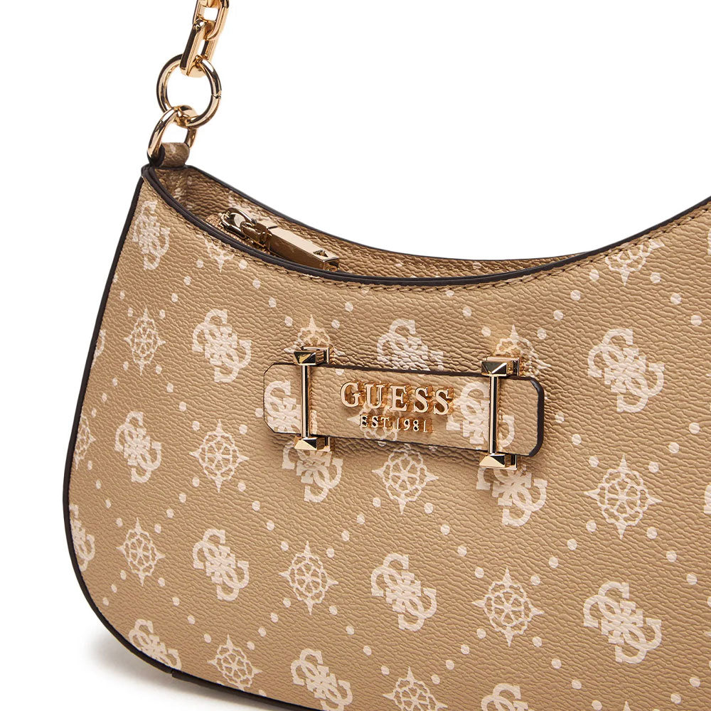 Borsa Donna a Spalla GUESS Linea Carrie Colore Biscotti Logo