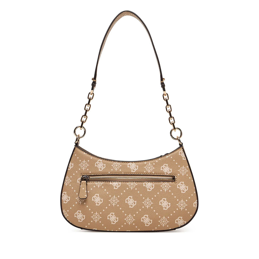 Borsa Donna a Spalla GUESS Linea Carrie Colore Biscotti Logo