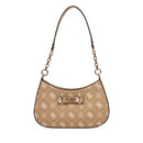 Borsa Donna a Spalla GUESS Linea Carrie Colore Biscotti Logo