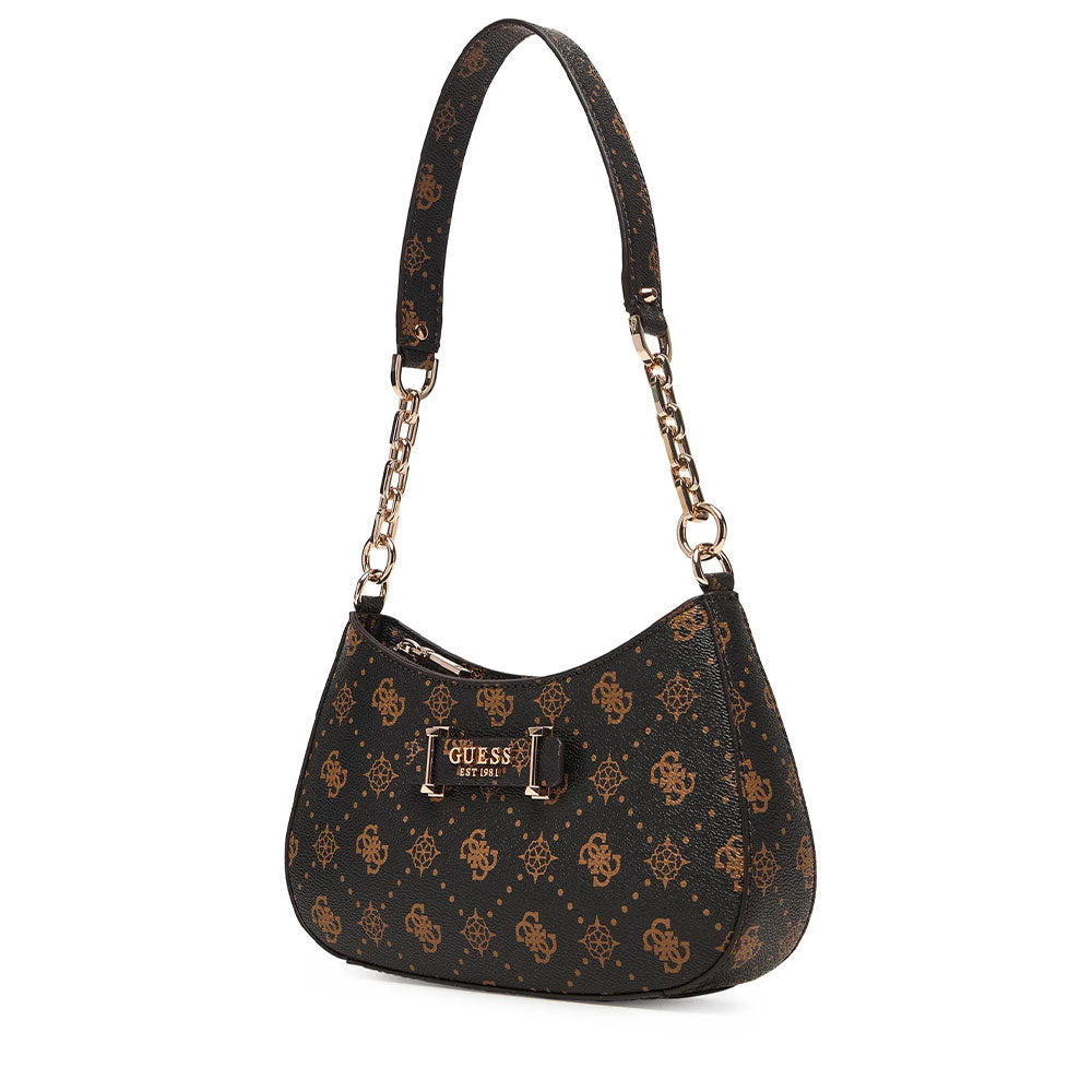 Borsa Donna a Spalla GUESS Linea Carrie Colore Espresso Logo