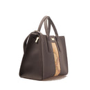 Damenhandtasche 1A Classe Alviero Martini Geo Joy-Linie aus gummiertem Stoff Testa di Moro GZ30