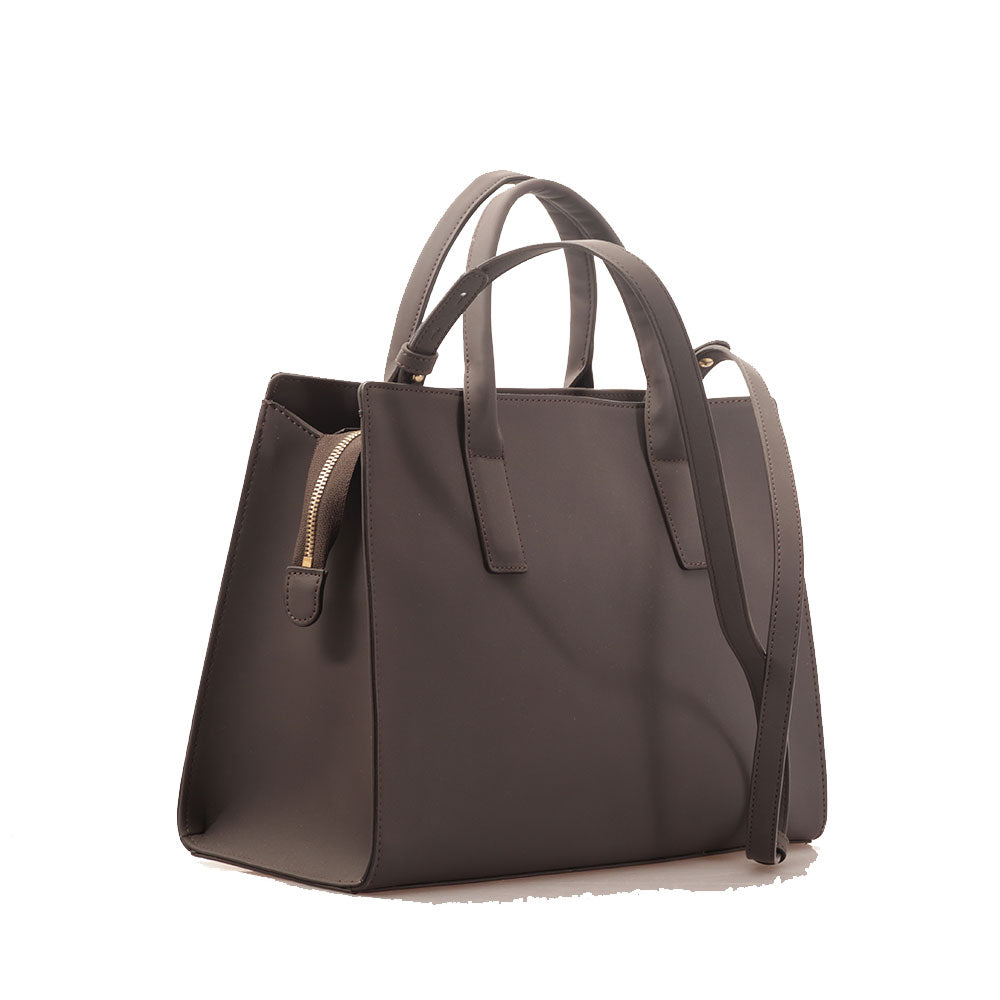 Damenhandtasche 1A Classe Alviero Martini Geo Joy-Linie aus gummiertem Stoff Testa di Moro GZ30