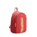 1A Classe Alviero Martini Damenrucksack Geo Joy-Linie aus rotem gummiertem Stoff GZ33