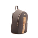 Damenrucksack 1A Classe Alviero Martini Geo Joy-Linie aus gummiertem Stoff Dunkelbraun GZ33