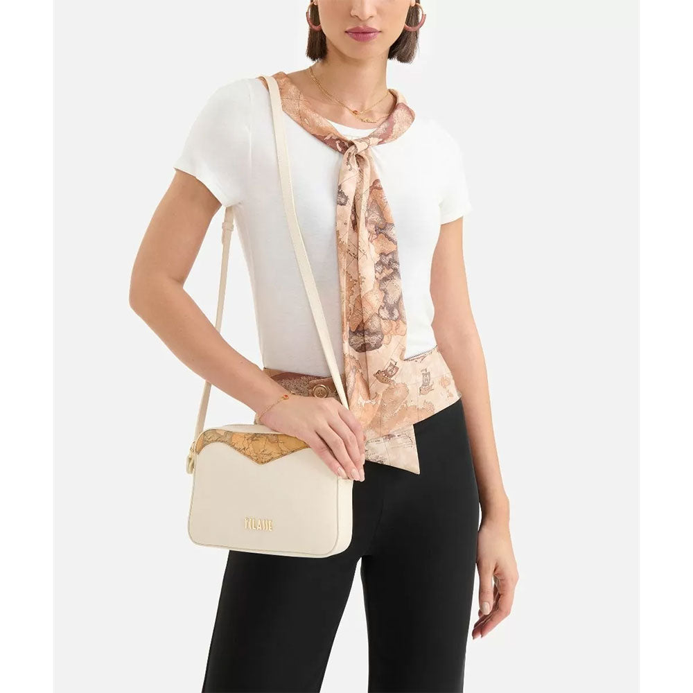 Damen Umhängetasche Small 1A Classe Alviero Martini Florida City Linie Elfenbein GZ55