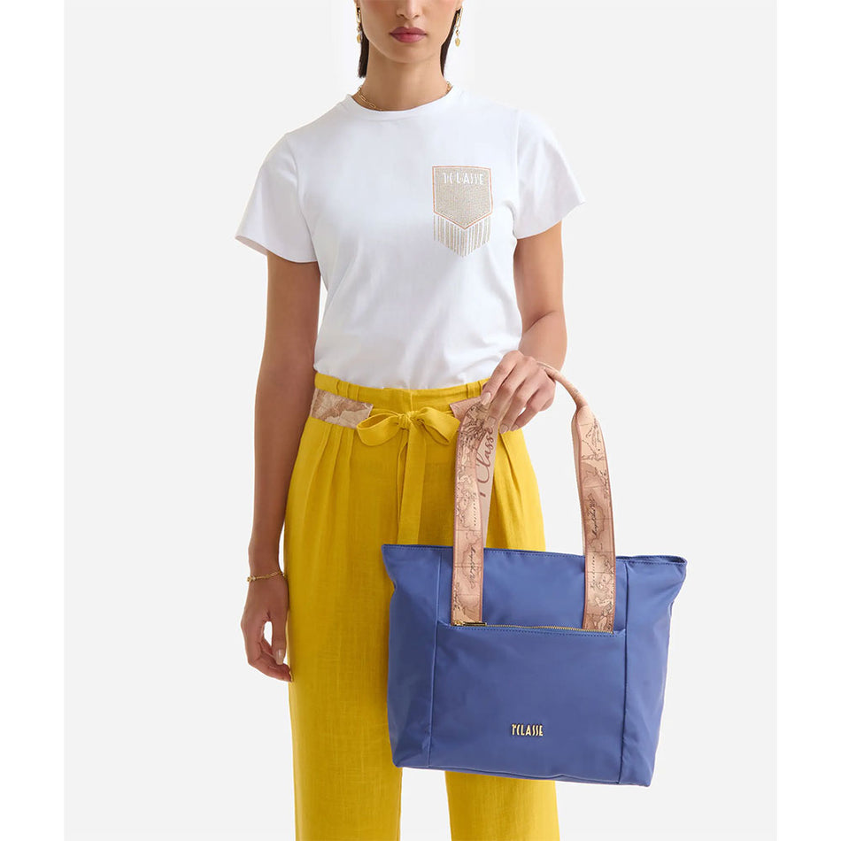 Alviero Martini Prima Classe Nylon Eco Vibe Zaino Donna Denim - Acquista A Prezzi Outlet