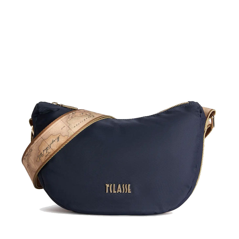 Mezzaluna Piccola a Tracolla 1A Classe Alviero Martini linea Stormy Nylon Blu Notte GZ67