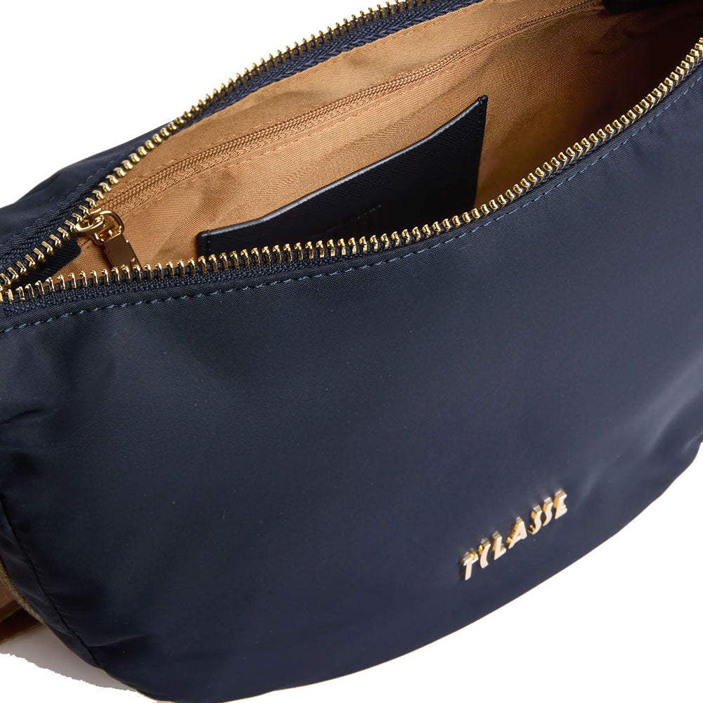 Mezzaluna Piccola a Tracolla 1A Classe Alviero Martini linea Stormy Nylon Blu Notte GZ67