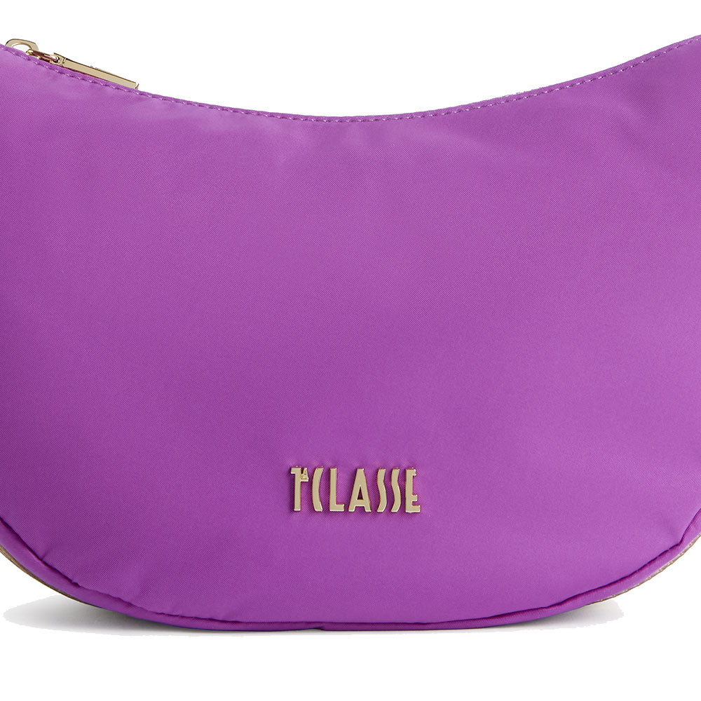 Mezzaluna Piccola a Tracolla 1A Classe Alviero Martini linea Breeze Nylon Viola GZ67