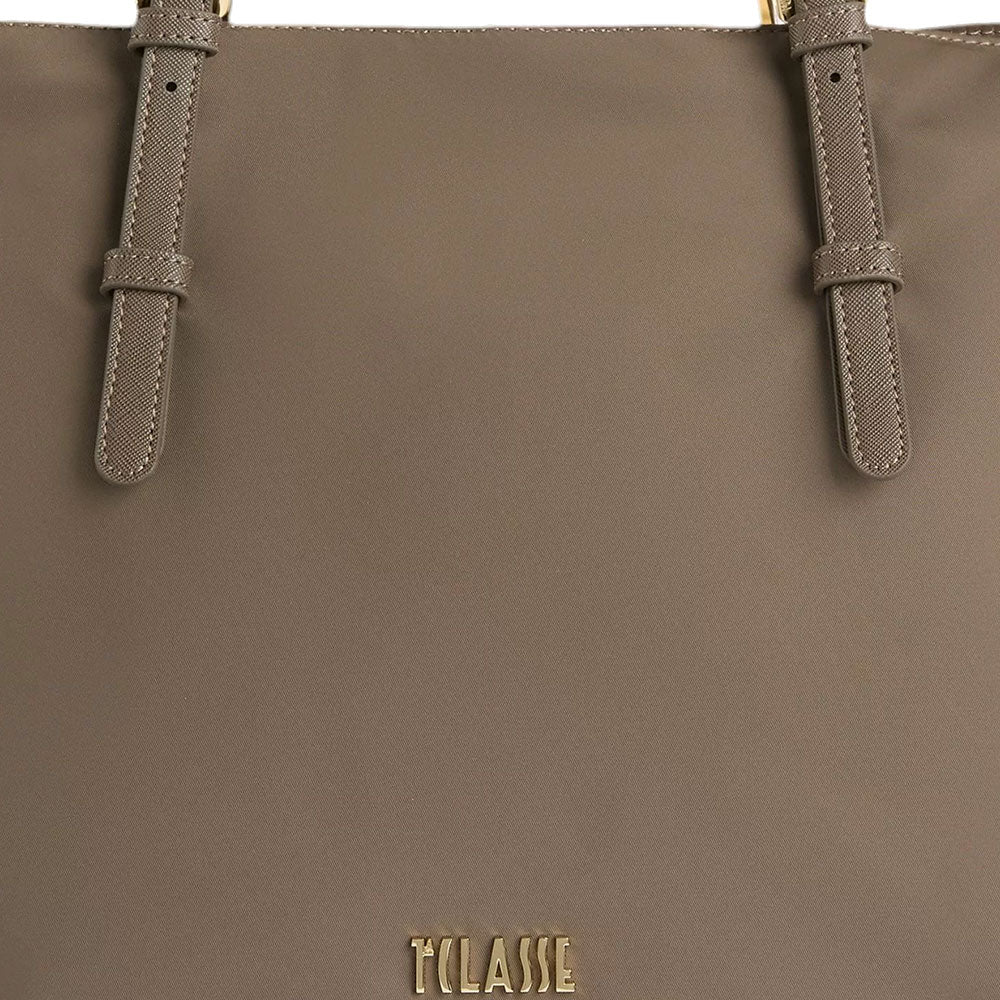 Shopping Bag 1A Classe Alviero Martini linea Nylon Metaverse Taupe Scuro LA74