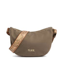 Borsa Mezzaluna Piccola a Tracolla 1A Classe Alviero Martini linea Nylon Metaverse Taupe Scuro GZ67