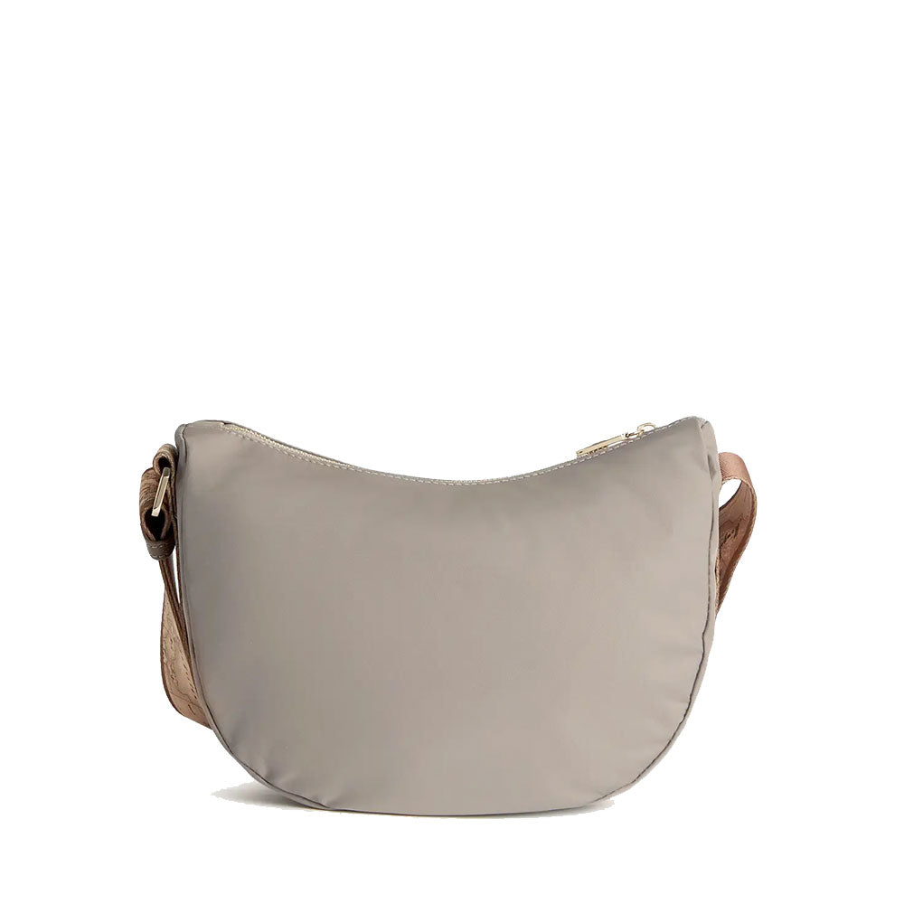 Mezzaluna Piccola a Tracolla 1A Classe Alviero Martini linea Stormy Nylon Tortora GZ67