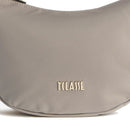 Mezzaluna Piccola a Tracolla 1A Classe Alviero Martini linea Stormy Nylon Tortora GZ67