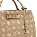 Borsa Donna a Mano GUESS Linea Carrie Colore Biscotti Logo