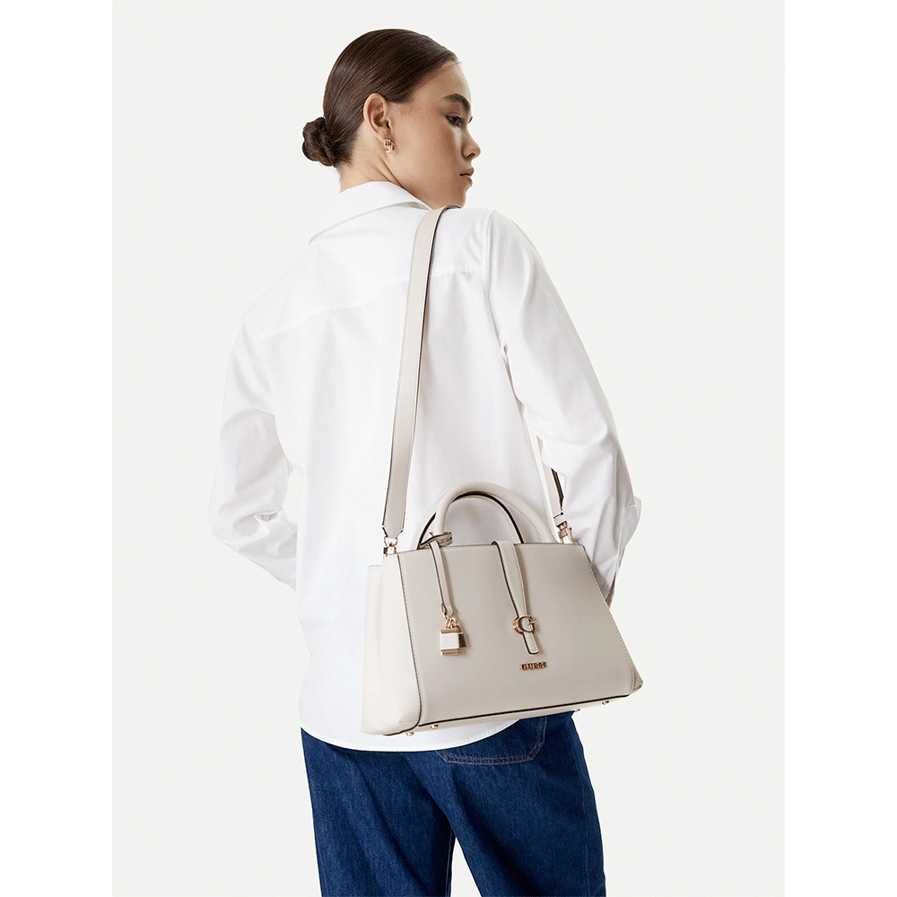 Borsa Donna a Mano GUESS Linea Carrie Colore Stone