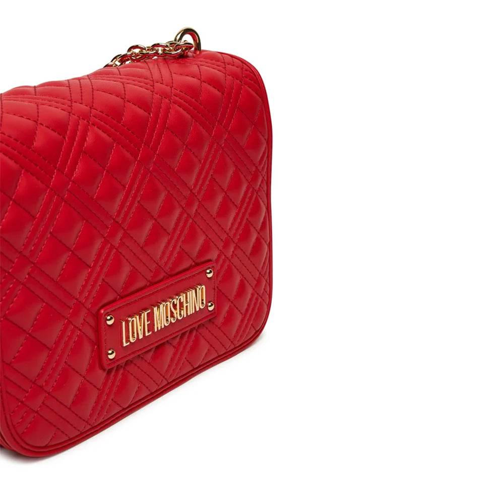 Borsa Donna a Spalla con Tracolla LOVE MOSCHINO linea Quilted colore Rosso