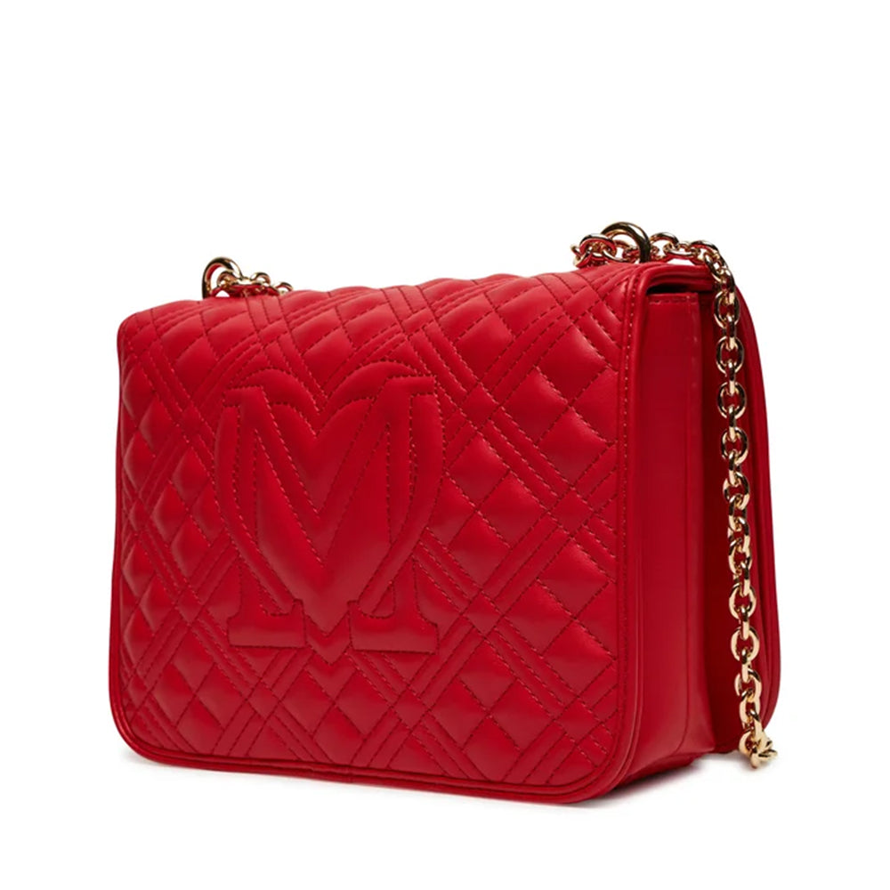 Borsa Donna a Spalla con Tracolla LOVE MOSCHINO linea Quilted colore Rosso