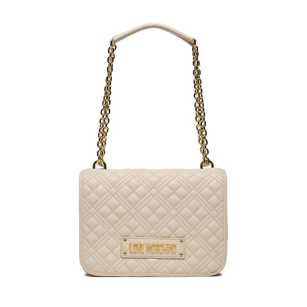 Borsa Donna a Spalla con Tracolla LOVE MOSCHINO linea Quilted colore Avorio