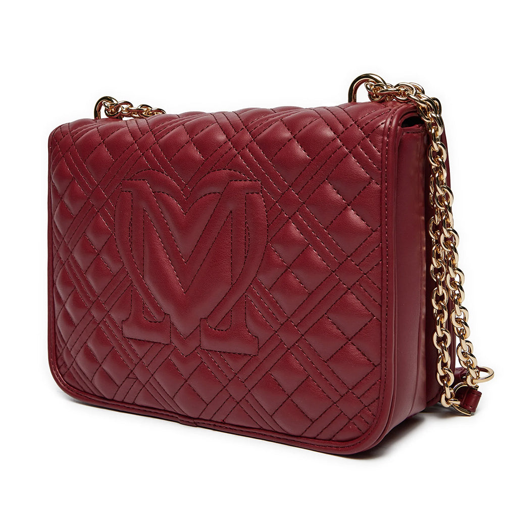 Borsa Donna a Spalla e Tracolla LOVE MOSCHINO linea Quilted Bordeaux