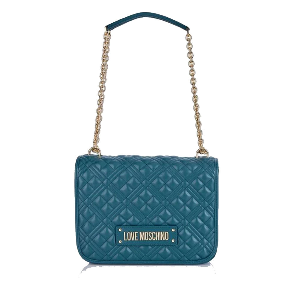 Borsa Donna a Spalla con Tracolla LOVE MOSCHINO linea Quilted color Smeraldo