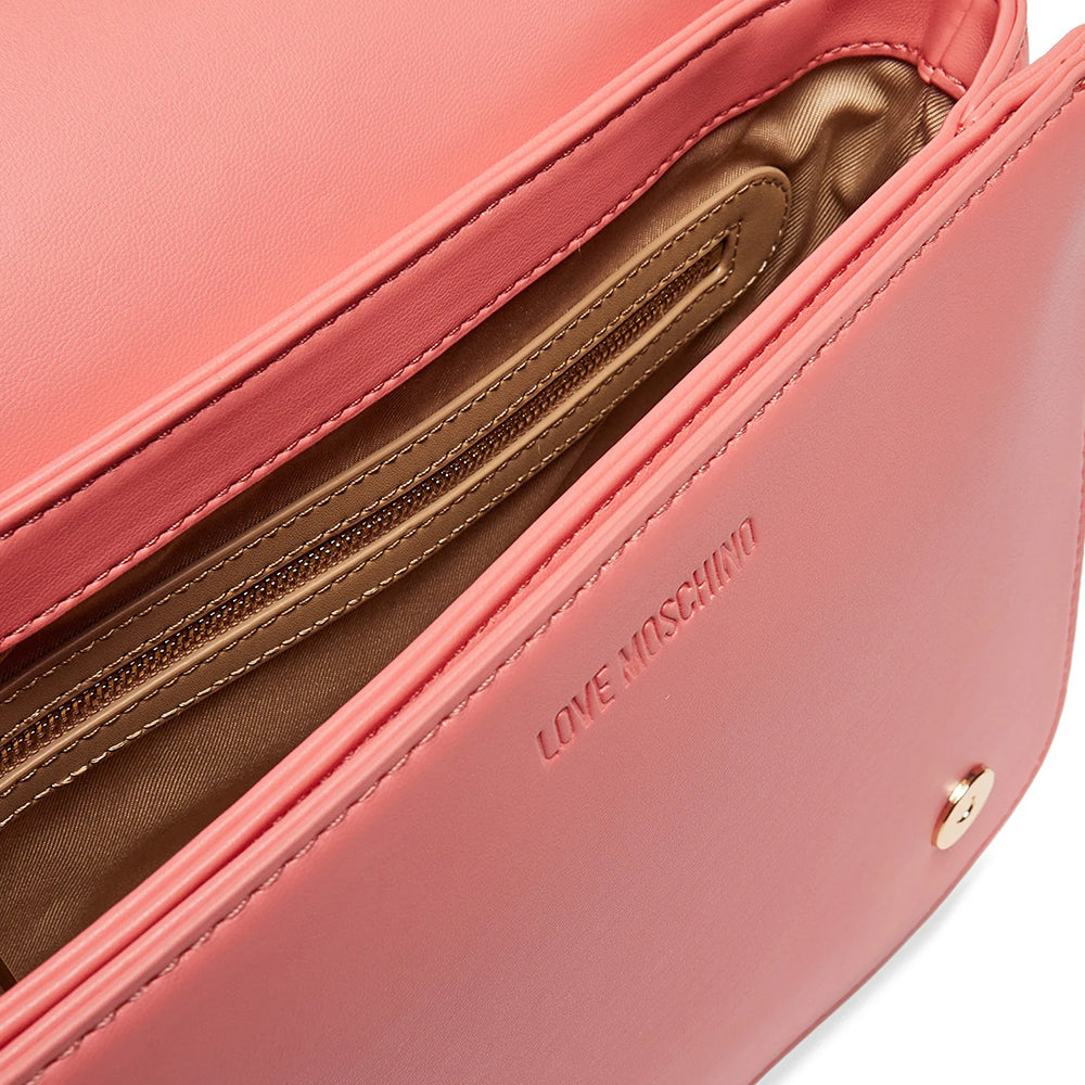 Borsa Donna a Spalla e Tracolla LOVE MOSCHINO linea Quilted color Corallo