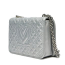 Borsa Donna a Spalla e Tracolla LOVE MOSCHINO linea Quilted Metallic Silver