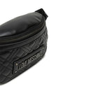 LOVE MOSCHINO Stepp-Gürteltasche, Logo-Linie mit schwarzem Schriftzug und Gunmetal-Logo