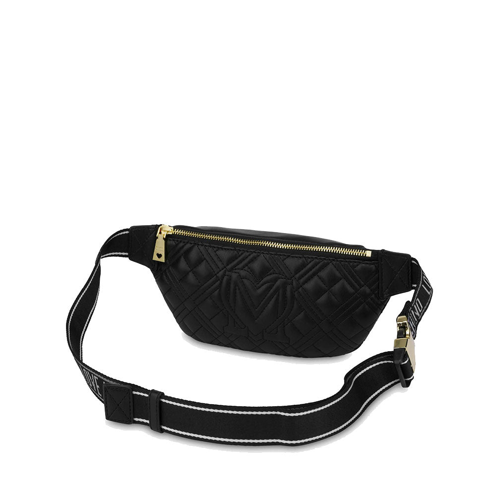 Marsupio Trapuntato LOVE MOSCHINO linea Lettering Logo Nero