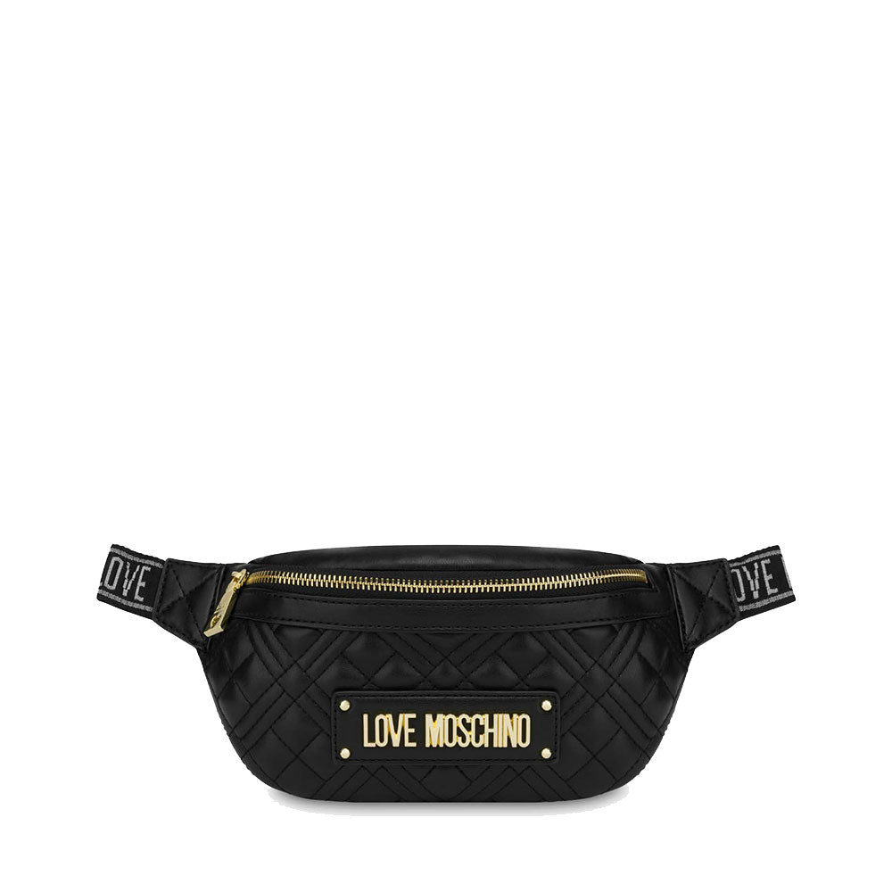 Marsupio Trapuntato LOVE MOSCHINO linea Lettering Logo Nero