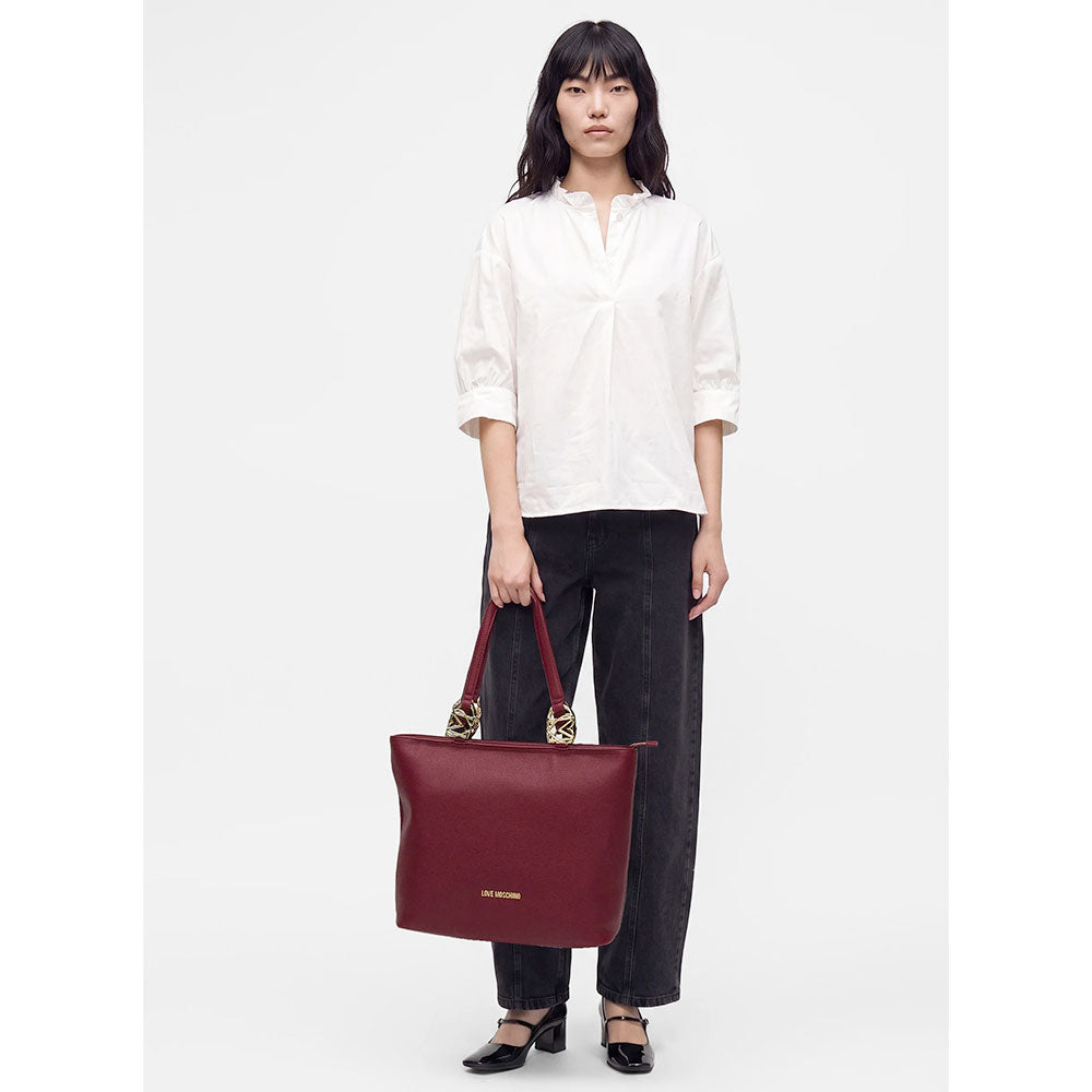 Shopping Bag Donna LOVE MOSCHINO linea Jewel color Vino