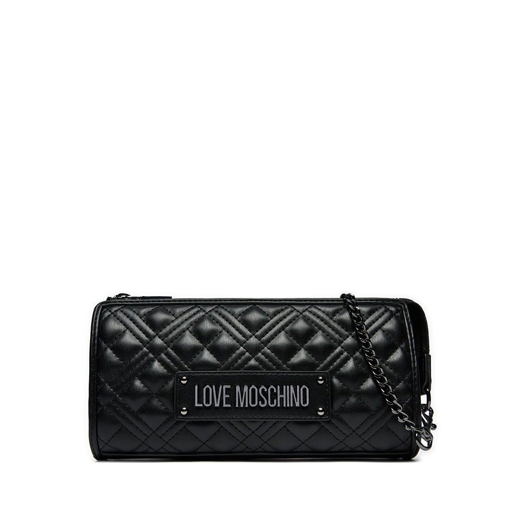 Pochette Donna LOVE MOSCHINO linea Quilted Nero con Logo Canna di Fucile